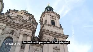 Června 1621 byla hromadná poprava dvaceti sedmi vůdců stavovského povstání (tří pánů, sedmi rytířů, 17 měšťanů) na staroměstském náměstí v praze. Prazane Uctili Pamatku 27 Ceskych Panu Praha Zpravy Praha Tv
