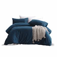 Reversible king size navy & white quilt beautiful stitching pattern $230.00 willing to meet at dollar tree in bracebridge for pick up no holds without etransfer x posted. Dreamaker Ripple Velvet Quilt Cover Set King Bed Navy Bunnings Australia