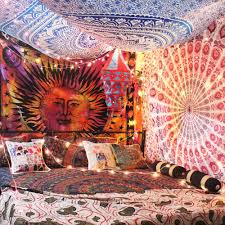 Diy How To Make Tapestry Canopy Hippie Bedroom Decor Hippie Room Decor Hippy Room