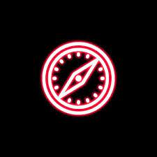 Glow Red Safari Icon Ios14 Wallpaper App Neon Glow Cowboy Art