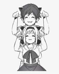 How to draw an anime brother and sister. Neko Anime Couple Anime Big Brother Lil Sis Hd Png Download Kindpng