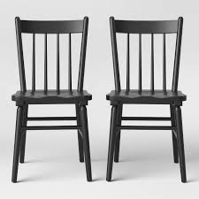 Set Of 2 Hassell Wood Dining Chair Black Threshold In 2020 Wood Dining Chairs Windsor Dining Chairs Dining Chairs