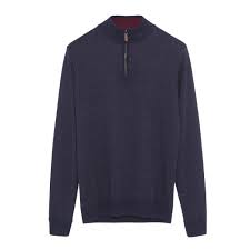 Modacrylic cotton knitted fr anti bacterial fabric. Cashelenny Cotton Birdseye 1 4 Zip Knit In Navy Men S Jumpers Men S Sweaters Magee 1866 Seasonal Collections From Magee1866