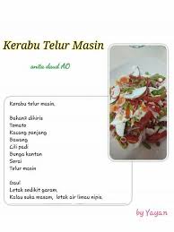 Resepi telur masak asam paling sedap menyelerakan 10 minit dah siap resepi telur simple. 58 Kerabu Ideas Asian Recipes Recipes Food