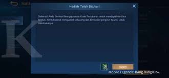 Ada kode redeem mobile legends terbaru nih untuk kalian, yang pati kode ini bisa kalian tukarkan dengan hadiah yang keren, lumayankan dari pada kalian beli itemnya. Daftar Kode Redeem Mobile Legends Ml Terbaru April 2021