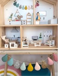 Our Wooden Dollhouse Furniture Looks Stunning In Combination With The Beautiful Felt Garlands Of Velve Ikea Dollhouse Diy Dollhouse Furniture Maileg Doll House