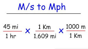 How To Convert Miles Per Hour To Meters Per Second Mph To M S Youtube