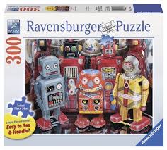 Amazon 300 large piece puzzles. Amazon Com Ravensburger Tin Robots Large Format Jigsaw Puzzle 300 Piece Toys Games Larger Piece Jigsaw Puzzles 300 Piece Puzzles Jigsaw Puzzles
