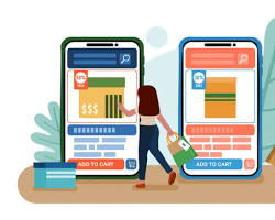 e-ticaret platformlarını karşılaştıran kişi resmi