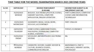 Kerala +1 time table 2021 has been announced on the official website. Higher Secondary Model Examination Time Table Question Paper And Answer Key Hsslive In