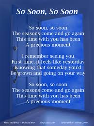 Choosing a song for these dances can be a challenge. So Soon So Soon Original Mother Son Processional Song