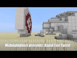 You can put any techgun guns on the turret: Rapid Fire Turret No Mods Minecraft Map