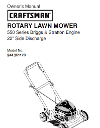 Craftsman lawn mower parts manual 944.361067. Rotary Lawn Mower