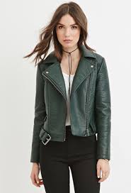 Forever 21 Green Leather Jacket Outfit Leather Jackets Women Green Leather Jackets