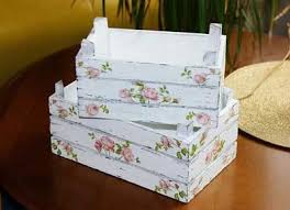 Cajas de fresas para el día de la madre. 20 Ideas Para Decorar Cajas De Madera Recicladas