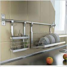 33 Inspiring Dish Rack Ideas For Your Kitchen Homyhomee Stainless Steel Kitchen Shelves Kitchen Design Diy Kitchen Storage Shelves
