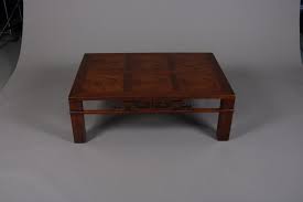 Henredon circa east end side table distressed tiki palm beach rattan bamboo. Mid Century Modern Chinese Style Mahogany Coffee Table Heritage Henredon At 1stdibs