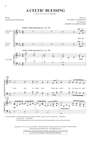 Celtic music notes vectors (103). Patricia Thompson A Celtic Blessing Arr Joseph M Martin Sheet Music Download Printable Celtic Pdf Satb Choir Score Sku 410463