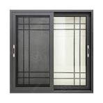 Modern Grill Design Aluminum Window Glass Sliding windows with Mosquito Net
