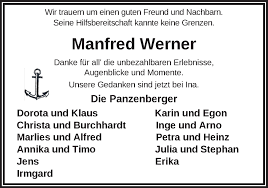 Traueranzeigen von Manfred Werner