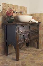 Contemporary 60 inch single bathroom vanity burnished mahogany finish, no top features classic details with bridge both traditional and transitional styles. Washstand Made Into Bathroom Vanity Anasian Antique Dresser That Has Been Turned In Vintage Bathroom Vanities Dresser Vanity Bathroom Antique Bathroom Vanity