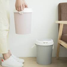 Clamshell Trash Can Bin For Bathroom Bedroom Kitchen Living Room Maccorral Bathroom Trash Can Bedroom Trash Can Trash Can