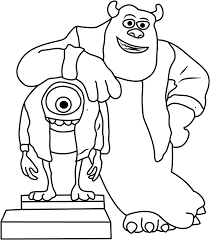 And now, this is actually the initial image Mike And Sulley Coloring Page Free Printable Coloring Pages For Kids