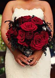 Make your wedding & special event perfect with costco.com from roses to bulk flowers to flower arragments we have the right arragement for your perfect day. 60 Halloween Wedding Bouquets To Get Inspired Red Bouquet Wedding Christmas Wedding Bouquets Black Red Wedding