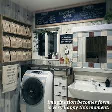 バス トイレ 洗面所 洗面所もカフェ風に 洗濯機ペイント 洗面台木材でリメイク などのインテリア実例 2015 06 23 06 18 47 roomclip ルームクリップ 収納 アイデア 洗面所 インテリア