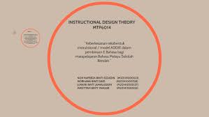 The portuguese have also had an influence on language in the region: Instructional Design Theory By Juraini Jamaluddin
