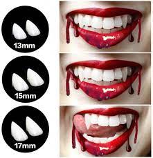 Draw the teeth in a manner that looks and your vampire's teeth are all set to be complemented with your vampire outfit. Amazon Com Cpsyub Cosplay Vampire Fangs Cosplay Accessories Halloween Party Prop Decoration Fake Vampire Teeth Werewolf Fangs Vampire Dentures For Kids Adults 3 Pairs Toys Games
