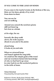 Vaino Kirstina If You Come To The Land Of Winds In 2020 Poetry Words Poems Inspirational Words