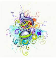 Colorful Music Notes Vector Image On Vectorstock Music Art Print Music Notes Music Art