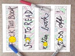 Parolaccia Segnalibri Colorare Adulti Maturo Disegno Pagina Etsy Coloring Books Coloring Bookmarks Book Art