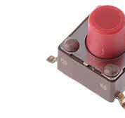 APEM Red Tactile Switch Stem, 7 mm, SPST 50 mA 12 V dc, Surface