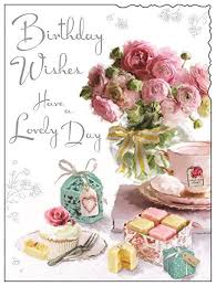 Birthday Wishes In French Greeting Card Jj4405 Female Birthday French Fancies And Pink Flowers Foil Embossed Fini Birthday Cards Images Birthday Cards For Women Birthday Greetings
