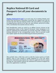 National identification number yerine tc kimlik nomuzu mu yazacağız? Replica National Id Card And Passport Get All Your Documents In Place By Digital Marketing Issuu