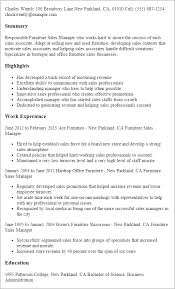 A sales manager can wear many hats, as this sales manager cv example shows. Furniture Sales Manager Templates Myperfectresume