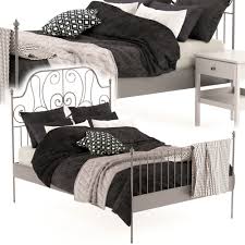 Full bed frames for kids, 2021 upgraded heavy duty wood full platform bed frame with headboard, great for boys, girls,full bed frame no box spring needed, modern bedroom furniture, white, w7432. 3d Leirvik Ikea Bed Cgtrader