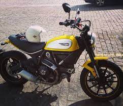 The First Ride With The Bumblebee Motorcycle Moto Motorcycles Ducati Scrambler Scramblericon Scrambler Icon Ducati Scrambler Riding