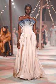 Tela di seta blu e bianca con motivo dior palms. Dior Couture Spring Summer 2019 Paris Nel 2020