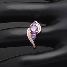 Each person has a birthstone that correlates with the month in which he or she was born. Ginger Lyne Collection Alexandra Rose Gold Over Sterling Silver Purple Cz February Birthstone Engagement Ring Wedding Engagement Clothing Shoes Jewelry Fcteutonia05 De