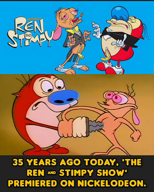 35 years ago today, 'The Ren & Stimpy Show' premiered on Nickelodeon and  introduced audiences to one of animation's most chaotic and unforgettable  duos. Ren, the short-tempered chihuahua, and Stimpy