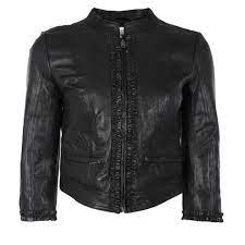 Vila Womens Black Short Leather Jacket Found On Polyvore Womens Black Shorts Short Leather Jacket Leather Jacket