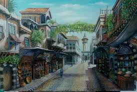 الحارات القديمة رسم بحث Google Damascus Syria Aleppo Syria Egyptian Art