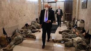 A decision to turn a chilly underground parking garage into an overnight billet for national guard troops in washington to protect president joe biden's. Us Riots National Guardsmen Sleep On Capitol Building Floors Amid Threats Of Violence