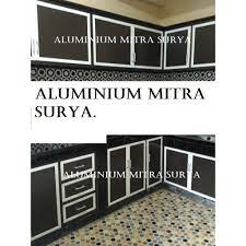Jika anda nak buat kabinet dapur, seeloknya carilah kontraktor yang boleh buat table top dan ini projek kabinet dapur terbaru kami jenis table top konkret dan pintu aluminium sept 2012. Kitchen Set Kabinet Rak Dapur Lemari Atas Bawah Pintu Dapur Aluminium Composite Panel Acp Kaca Shopee Indonesia