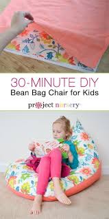 Diy Sew A Kids Bean Bag Chair In 30 Minutes Project Nursery Bean Bag Chair Kids Kids Bean Bags Make A Bean Bag Chair