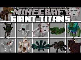 This mod is from minecraft java! Minecraft Giant Titans Mod Fight Off Evil Giants Mobs And Win The Battle Minecraft Youtube Minecraft Banner Designs Minecraft Mods Minecraft