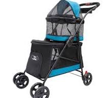 Double Decker Pet Stroller - Dual Bassinets for Multiple Pets, Removable  Pee Pads, Adjustable Leashes, Mesh Windows, Swivel Wheel, One-Hand Fold, ...
